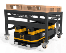 Automated Guided Vehicle: de Tractor Tom met Lift en Kar van Kumatech