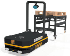 Automated Guided Vehicle: de Tractor Tom met trekpin van Kumatech